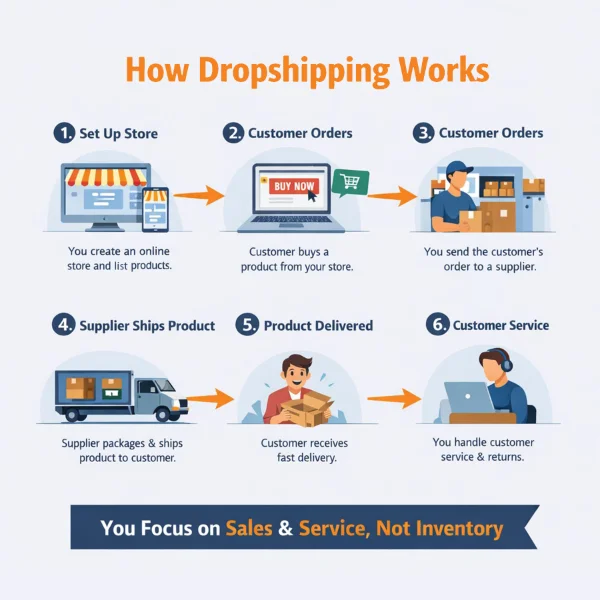 How dropshipping works