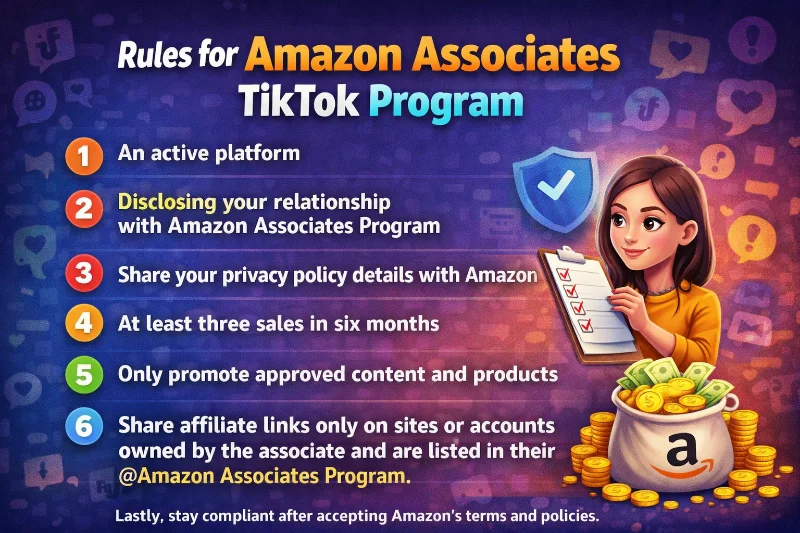 Rules for Amazon affiliate links on TikTok