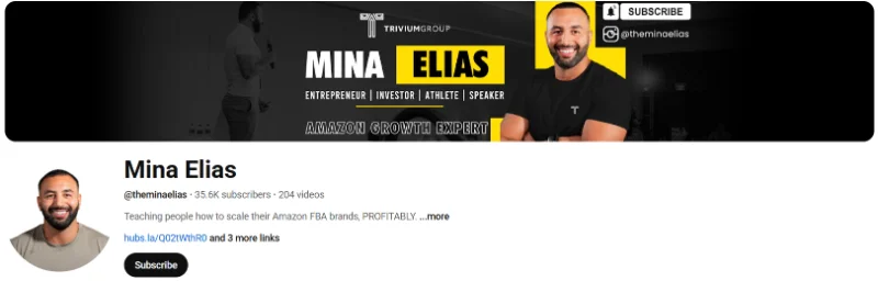 Mina Elias YouTube Amazon FBA