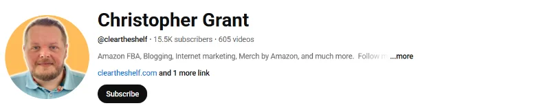 Christopher Grant YouTube Amazon FBA