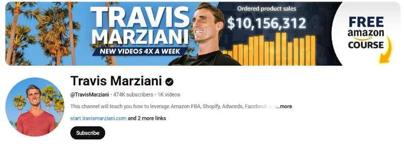 Travis Marziani YouTube FBA