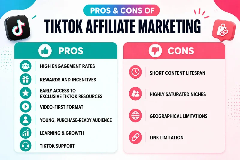 Pros and cons of Tiktok affiliate marketing