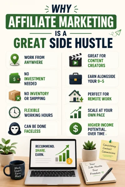Why affiliate marketing as a side hustle