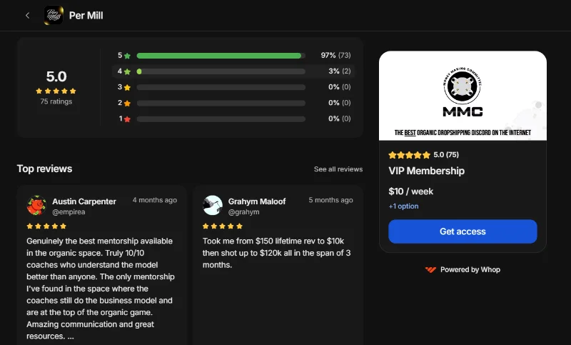 Per Mill Review: Is Ethan Hayes' MMC Discord Worth It?