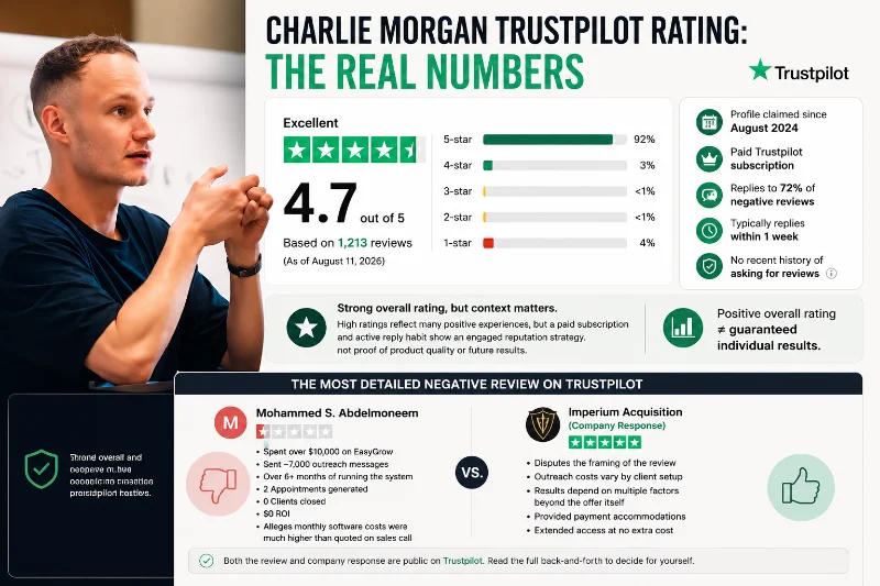 Is Charlie Morgan Legit? Imperium Acquisition Review & Reddit Verdict