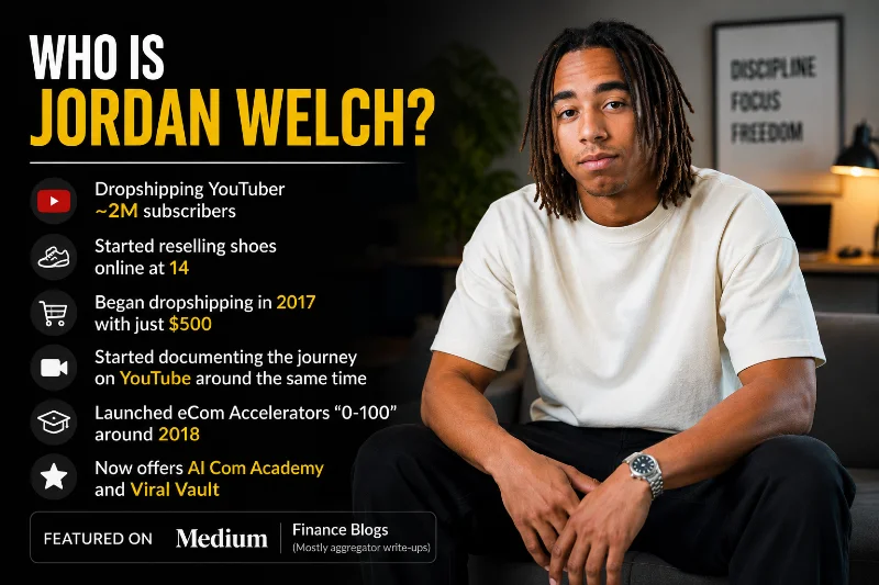 Who is Jordan Welch: dropshipping YouTuber timeline from reselling shoes to Viral Vault