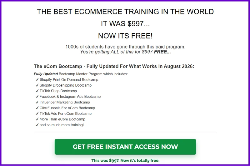 Justin Cener Bootcamp Review 2026: Now Free, Worth It?