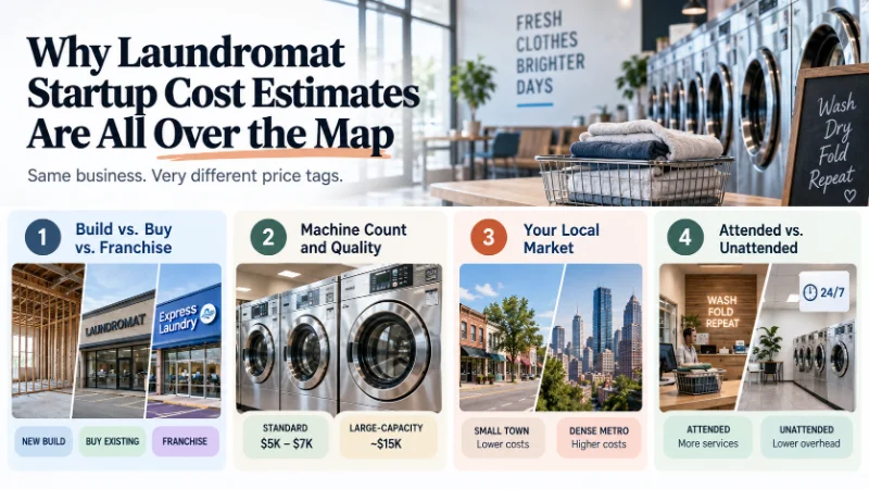 Laundromat Business Startup Costs & Owner Salary (2026)